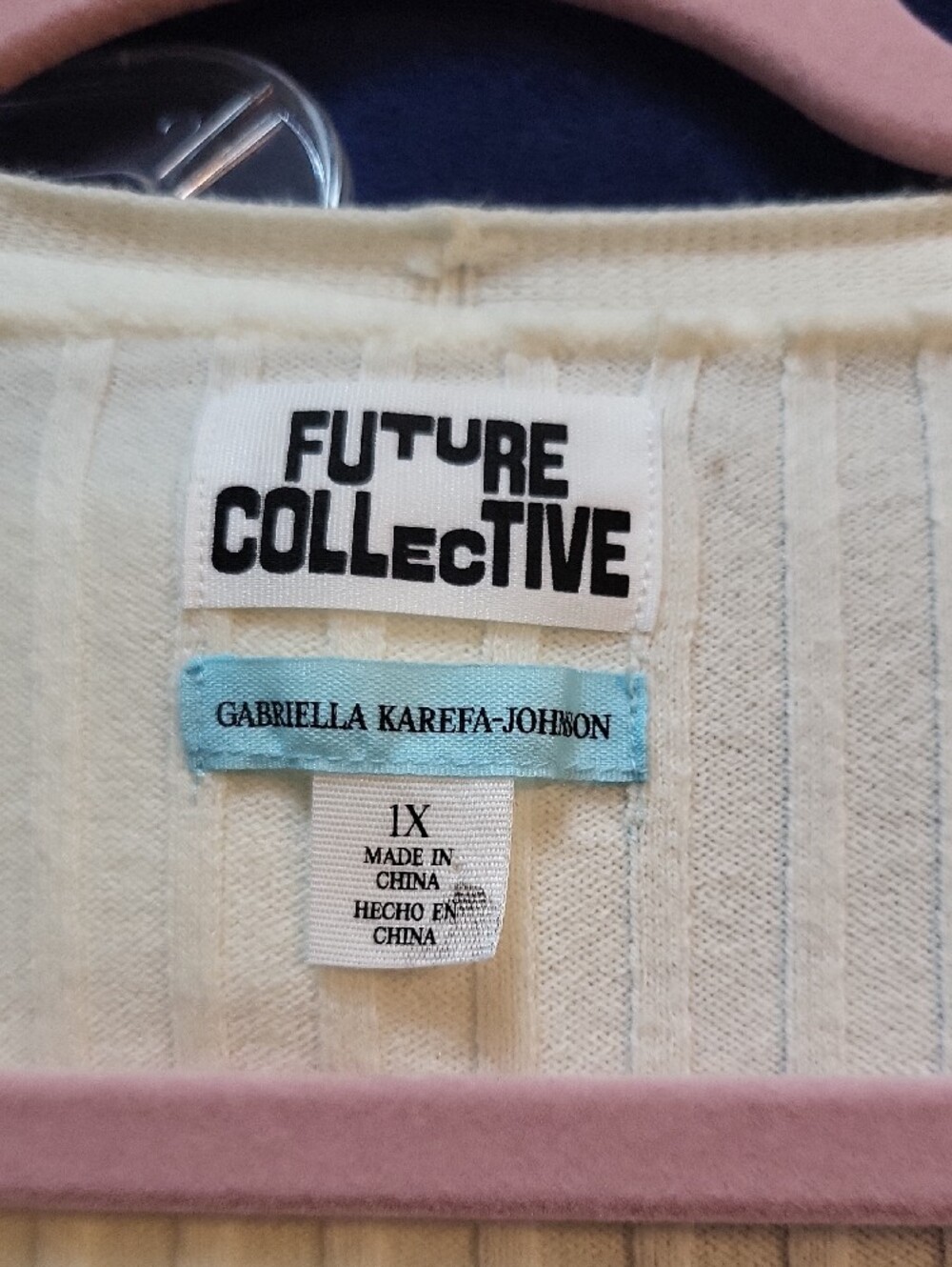 Cream Ribbed Longline Button-Front Sweater / Pant Set - Picture 3 of 7